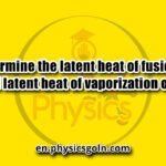 Determine the latent heat of fusion of ice and latent heat of vaporization of water