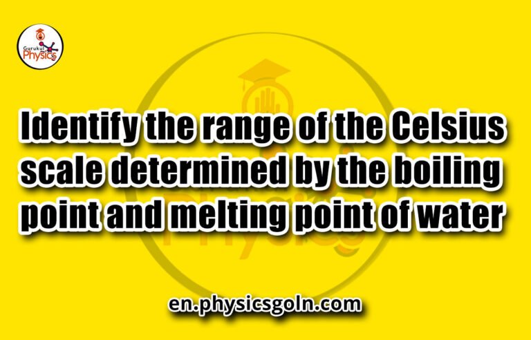Identify the range of the Celsius scale determined by the boiling point and melting point of water